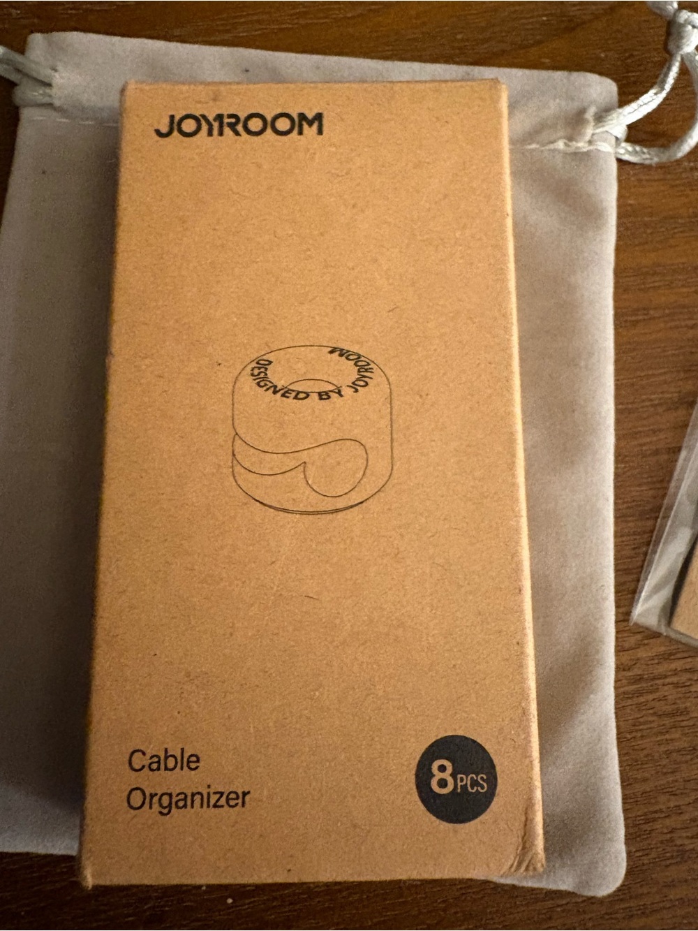 JOYROOM Kraft Cable Organizer Box - Natural Brown